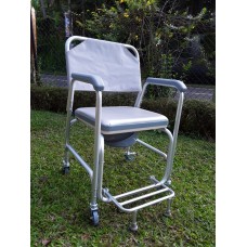 SHOWER CHAIR ALUMINIUM WITH COMMODE