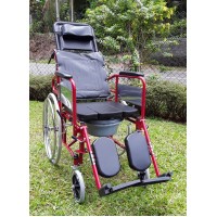 RECLINING COMMODE WHEELCHAIR