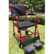 COMMODE WHEELCHAIR WITH CASTOR WHEELS