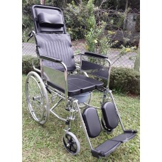 RECLINING COMMODE WHEELCHAIR